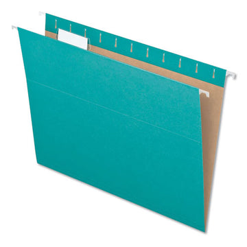 Pendaflex® Colored Hanging Folders, Letter Size, 1-5-cut Tab, Aqua, 25-box freeshipping - TVN Wholesale